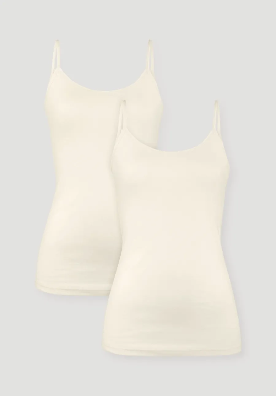 Spaghetti-Top im 2er-Pack PURE COTTON aus reiner Bio-Baumwolle von hessnatur