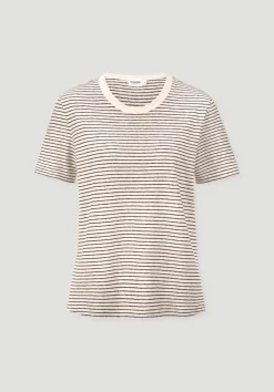 Streifen T-Shirt Relaxed aus Leinen mit reiner Bio-Baumwolle von hessnatur