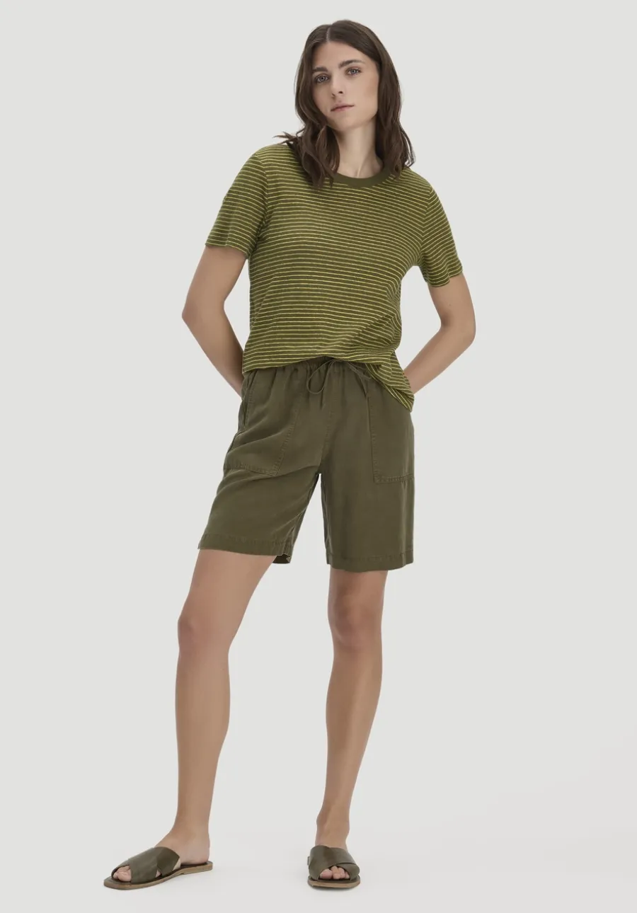 Streifen T-Shirt Relaxed aus Leinen mit reiner Bio-Baumwolle von hessnatur