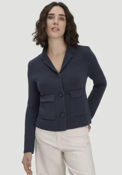 Strick Blazer Regular aus Bio-Baumwolle mit Merinowolle von hessnatur