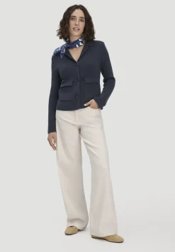 Strick Blazer Regular aus Bio-Baumwolle mit Merinowolle von hessnatur