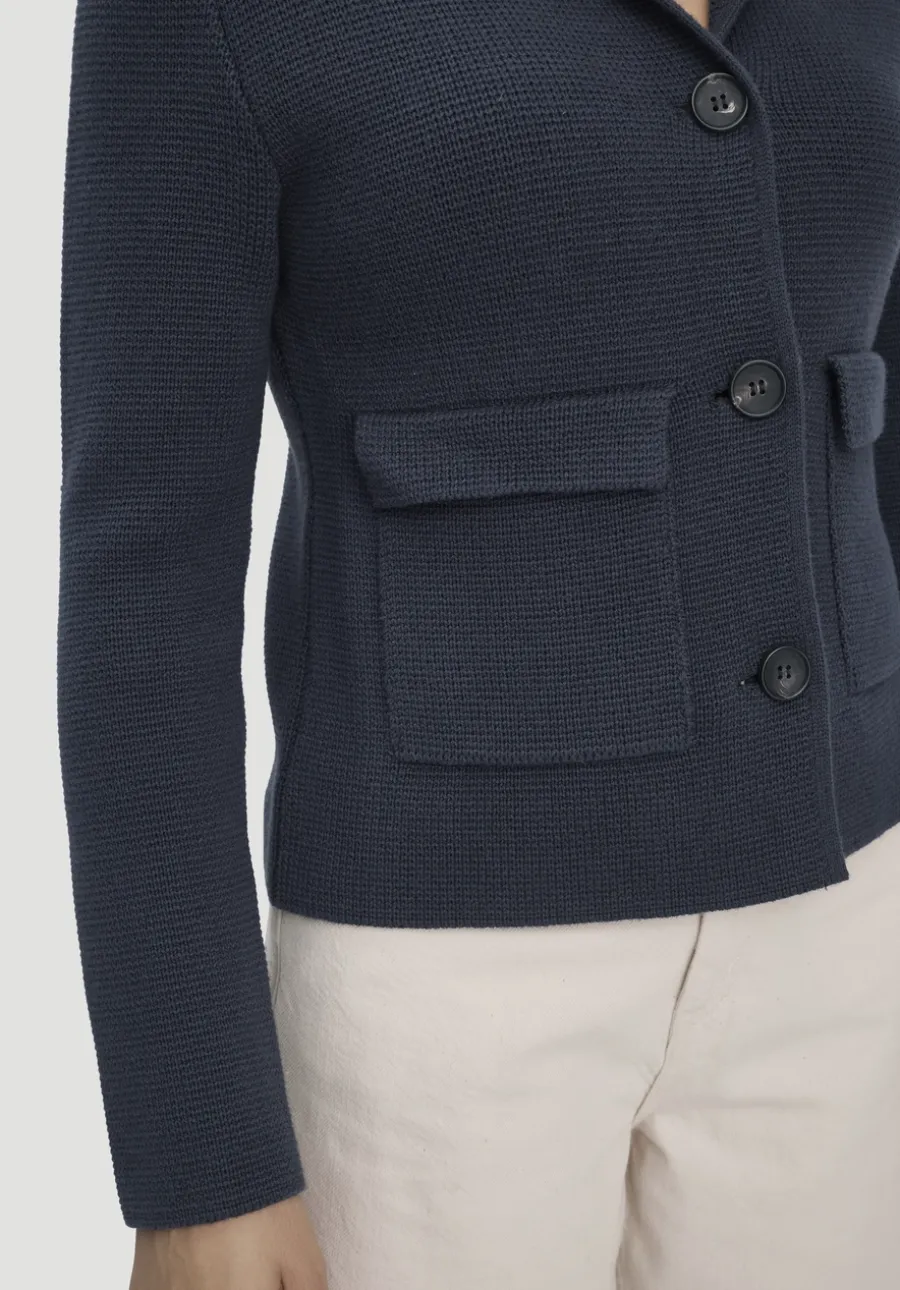 Strick Blazer Regular aus Bio-Baumwolle mit Merinowolle von hessnatur