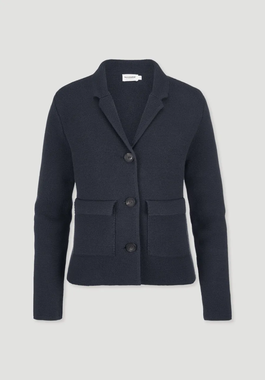 Strick Blazer Regular aus Bio-Baumwolle mit Merinowolle von hessnatur