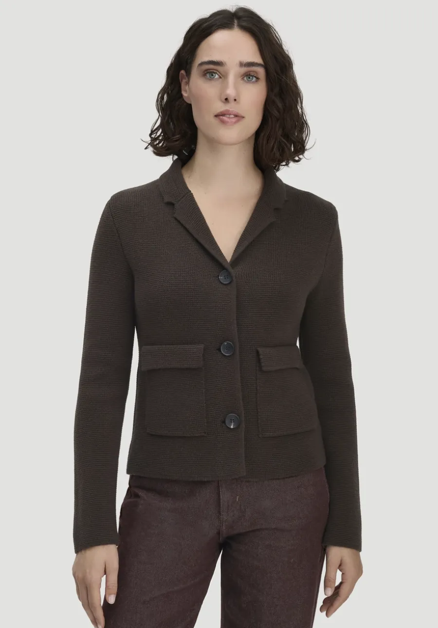 Strick Blazer Regular aus Bio-Baumwolle mit Merinowolle von hessnatur