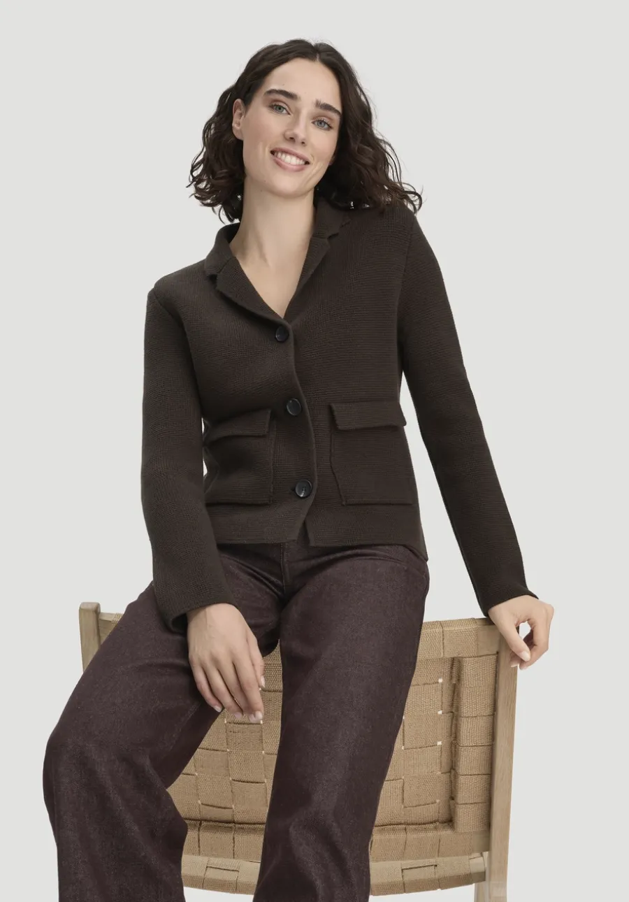 Strick Blazer Regular aus Bio-Baumwolle mit Merinowolle von hessnatur