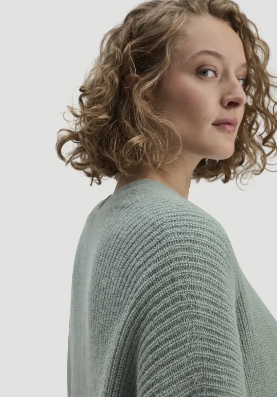 Strick Jacke Oversize aus reinem Alpaka von hessnatur
