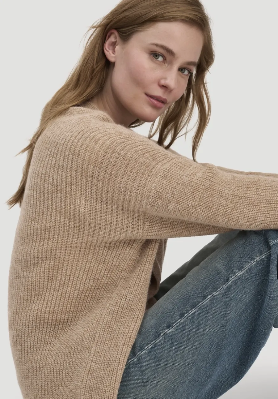 Strick Jacke Oversize aus reinem Alpaka von hessnatur