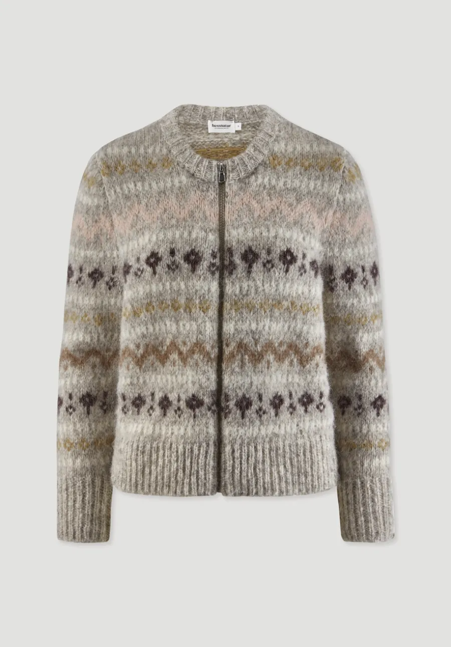 Strick Jacke Regular aus Alpaka mit Bio-Baumwolle von hessnatur