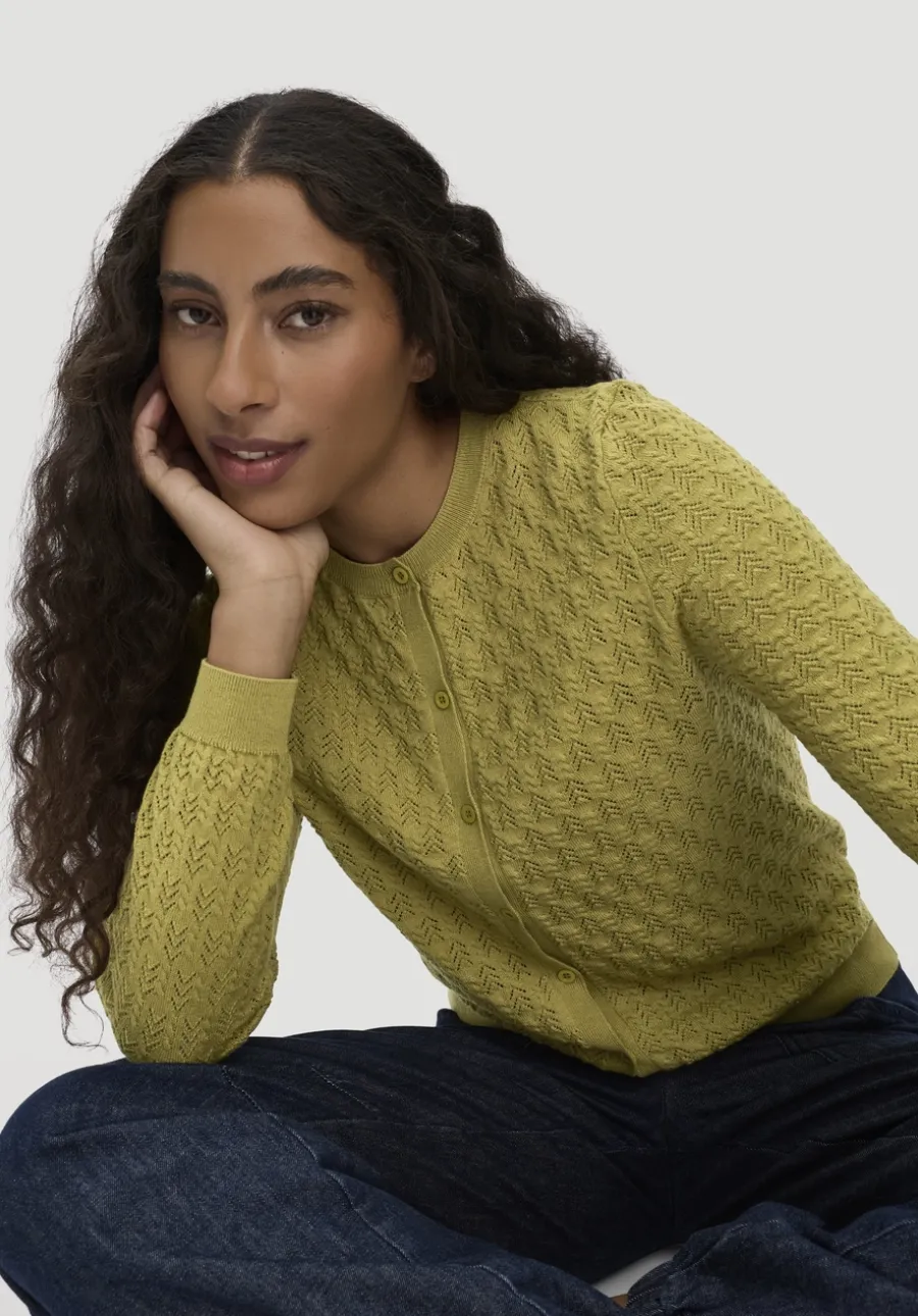 Strick Jacke Regular aus Bio-Baumwolle mit Merinowolle von hessnatur