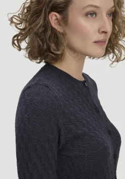Strick Jacke Regular aus Bio-Baumwolle mit Merinowolle von hessnatur