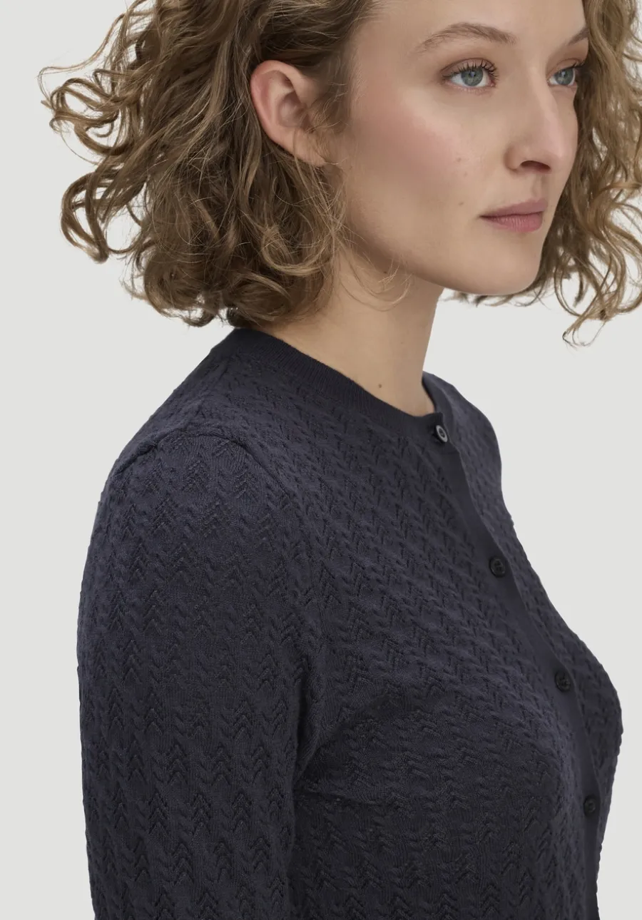 Strick Jacke Regular aus Bio-Baumwolle mit Merinowolle von hessnatur