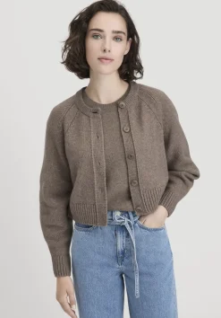 Strick Jacke Relaxed Cropped aus Bio-Merinowolle mit Bio-Baumwolle von hessnatur
