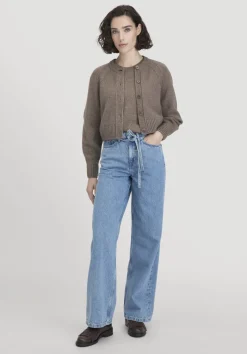 Strick Jacke Relaxed Cropped aus Bio-Merinowolle mit Bio-Baumwolle von hessnatur