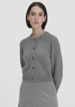 Strick Jacke Relaxed Cropped aus Bio-Merinowolle mit Bio-Baumwolle von hessnatur