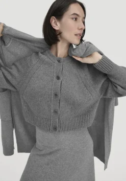 Strick Jacke Relaxed Cropped aus Bio-Merinowolle mit Bio-Baumwolle von hessnatur