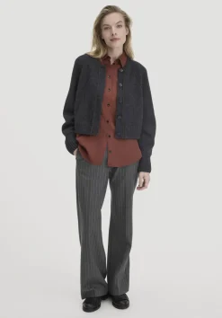 Strick Jacke Relaxed Cropped aus Bio-Merinowolle mit Bio-Baumwolle von hessnatur