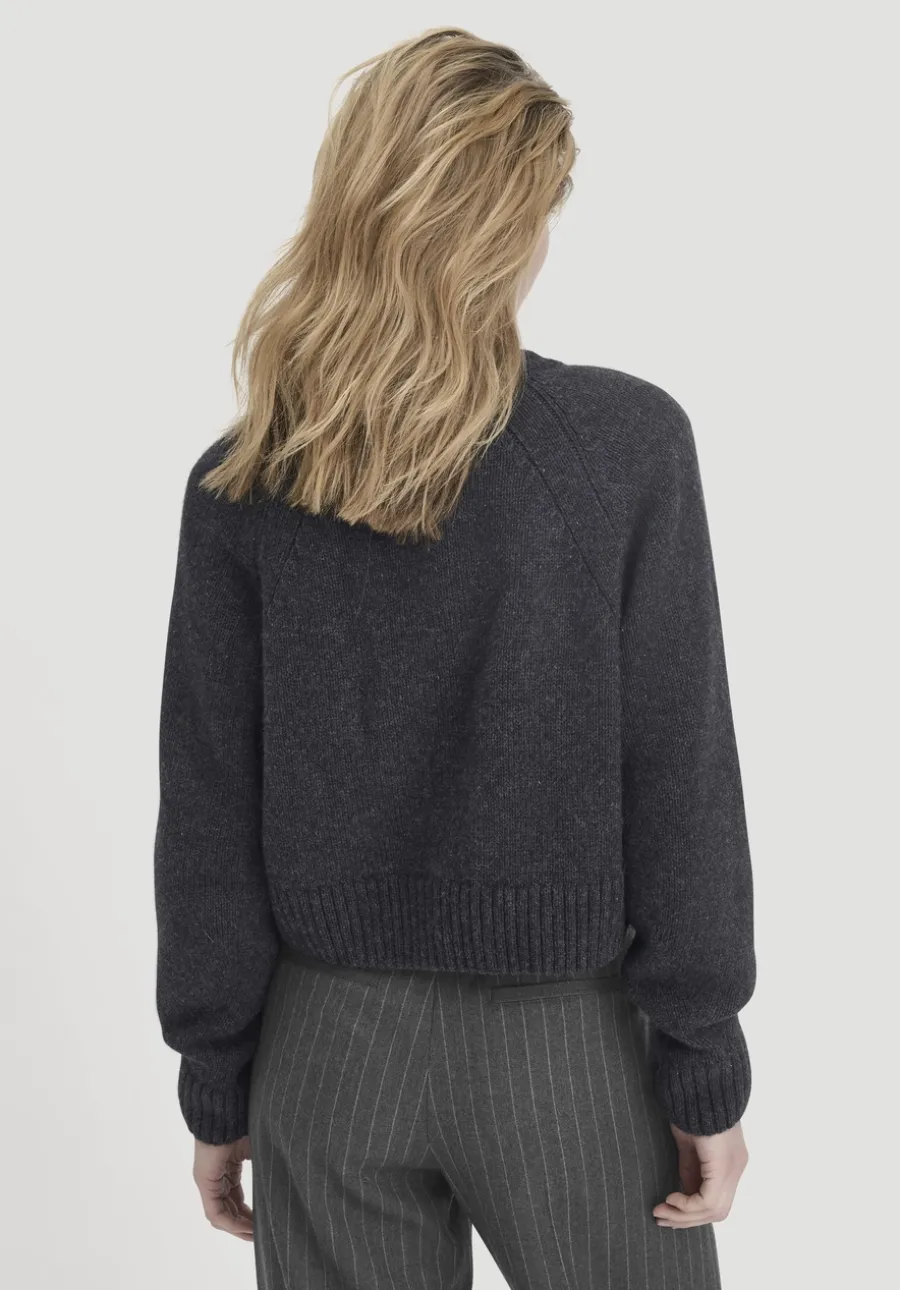 Strick Jacke Relaxed Cropped aus Bio-Merinowolle mit Bio-Baumwolle von hessnatur