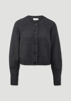 Strick Jacke Relaxed Cropped aus Bio-Merinowolle mit Bio-Baumwolle von hessnatur