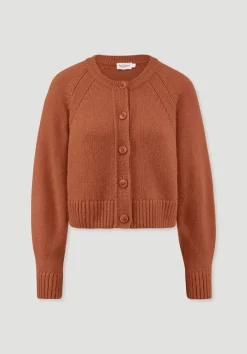 Strick Jacke Relaxed Cropped aus Bio-Merinowolle mit Bio-Baumwolle von hessnatur