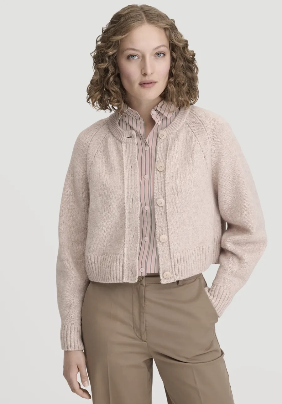 Strick Jacke Relaxed Cropped aus Bio-Merinowolle mit Bio-Baumwolle von hessnatur