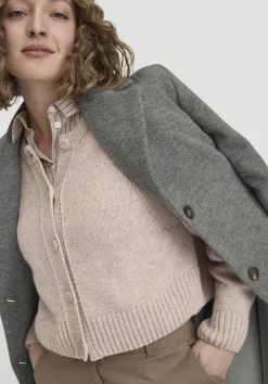 Strick Jacke Relaxed Cropped aus Bio-Merinowolle mit Bio-Baumwolle von hessnatur
