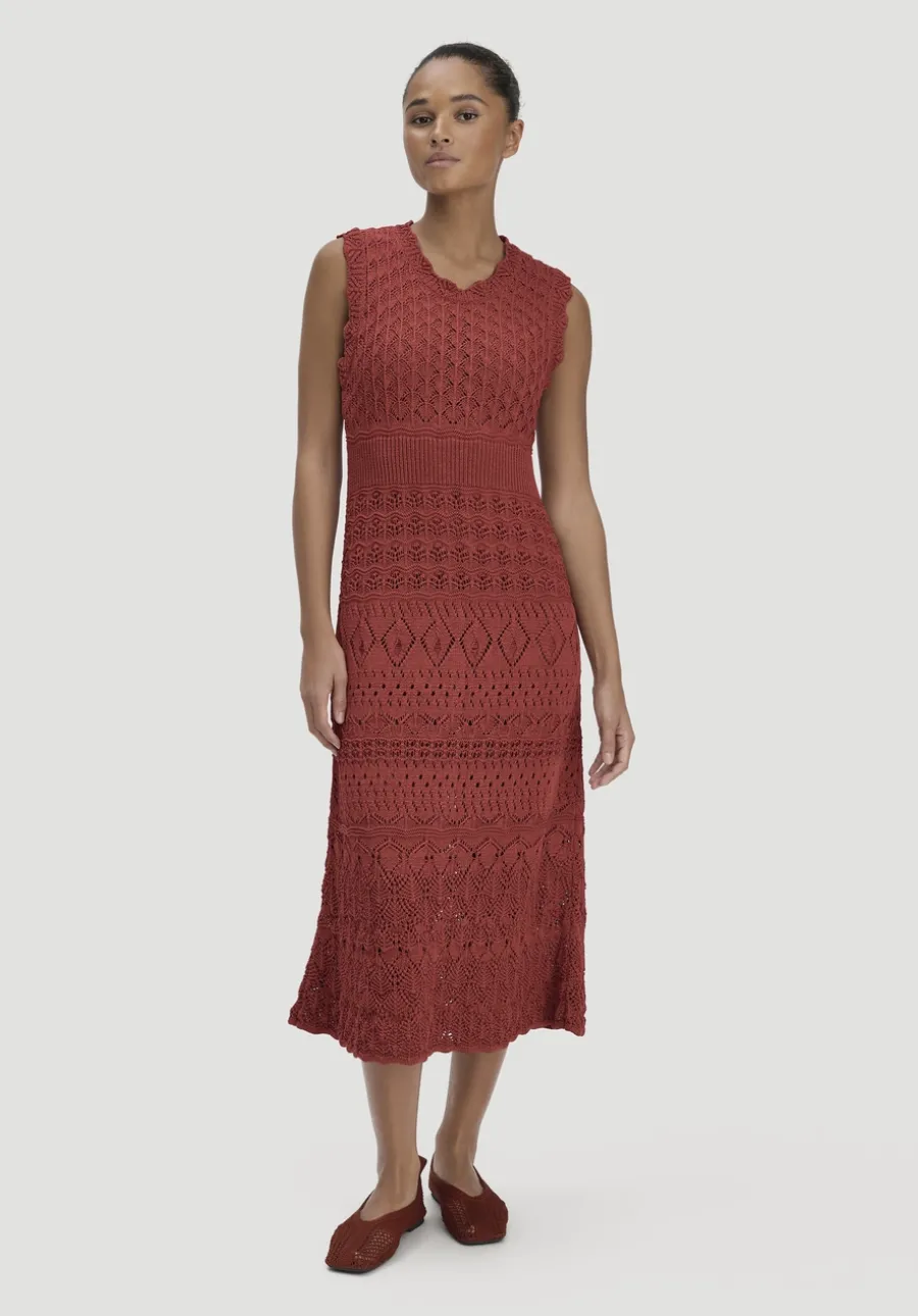 Strick Kleid Midi aus reiner Bio-Baumwolle von hessnatur