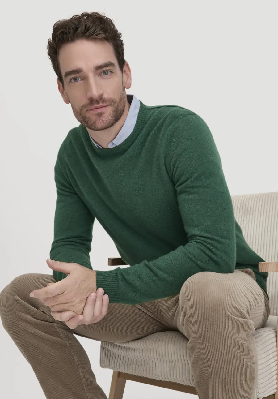 Strick Pullover Regular aus Bio-Merinowolle mit Cashmere von hessnatur