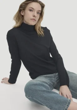 Strick Rollkragen Pullover Slim aus reiner Bio-Merinowolle von hessnatur