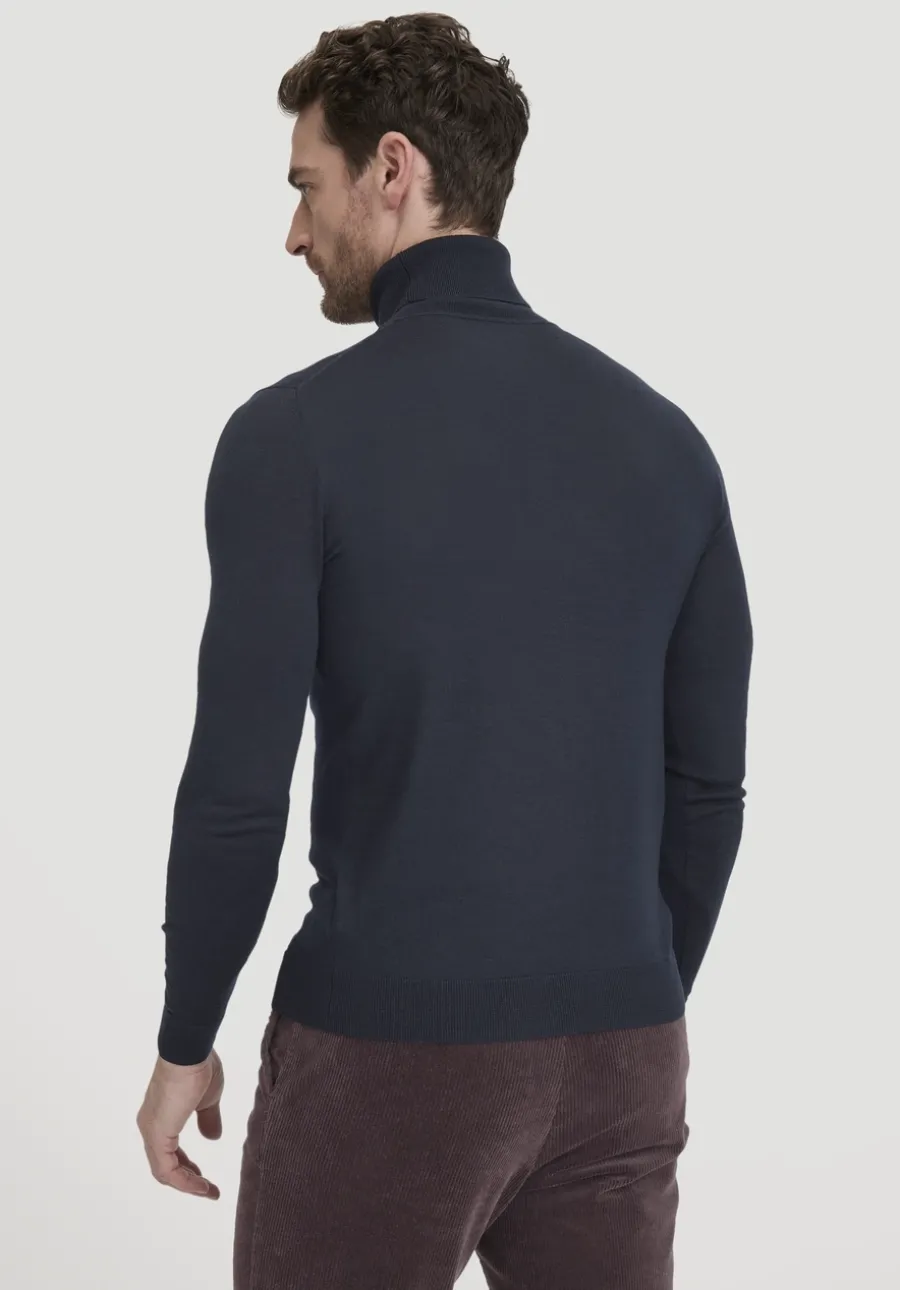 Strick Rollkragen Pullover Regular aus reiner Bio-Merinowolle von hessnatur