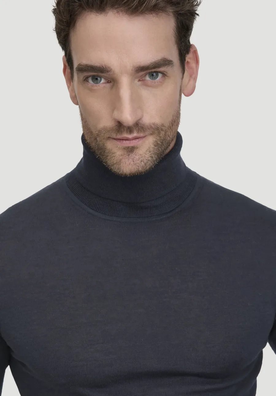 Strick Rollkragen Pullover Regular aus reiner Bio-Merinowolle von hessnatur