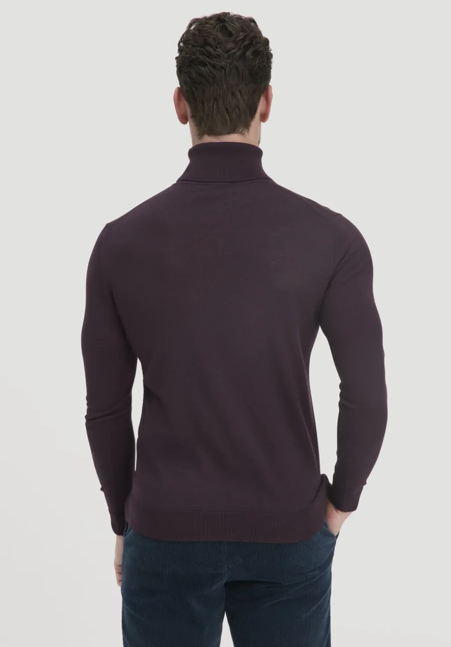 Strick Rollkragen Pullover Regular aus reiner Bio-Merinowolle von hessnatur