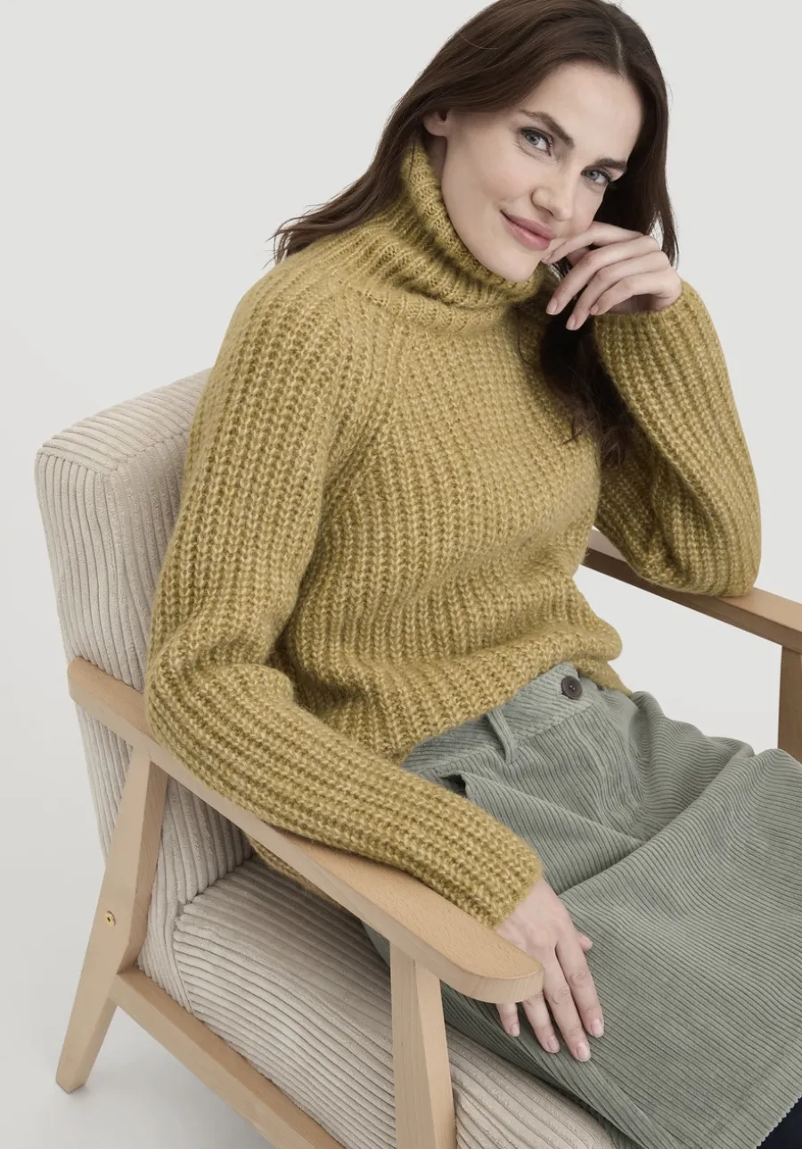 Strick Rollkragenpullover Relaxed aus Alpaka mit Bio-Baumwolle von hessnatur