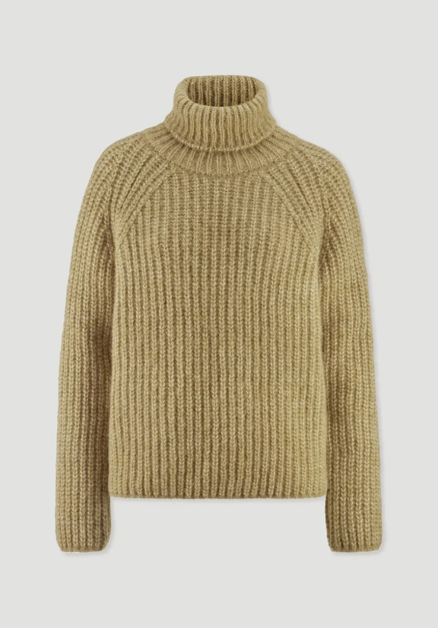 Strick Rollkragenpullover Relaxed aus Alpaka mit Bio-Baumwolle von hessnatur