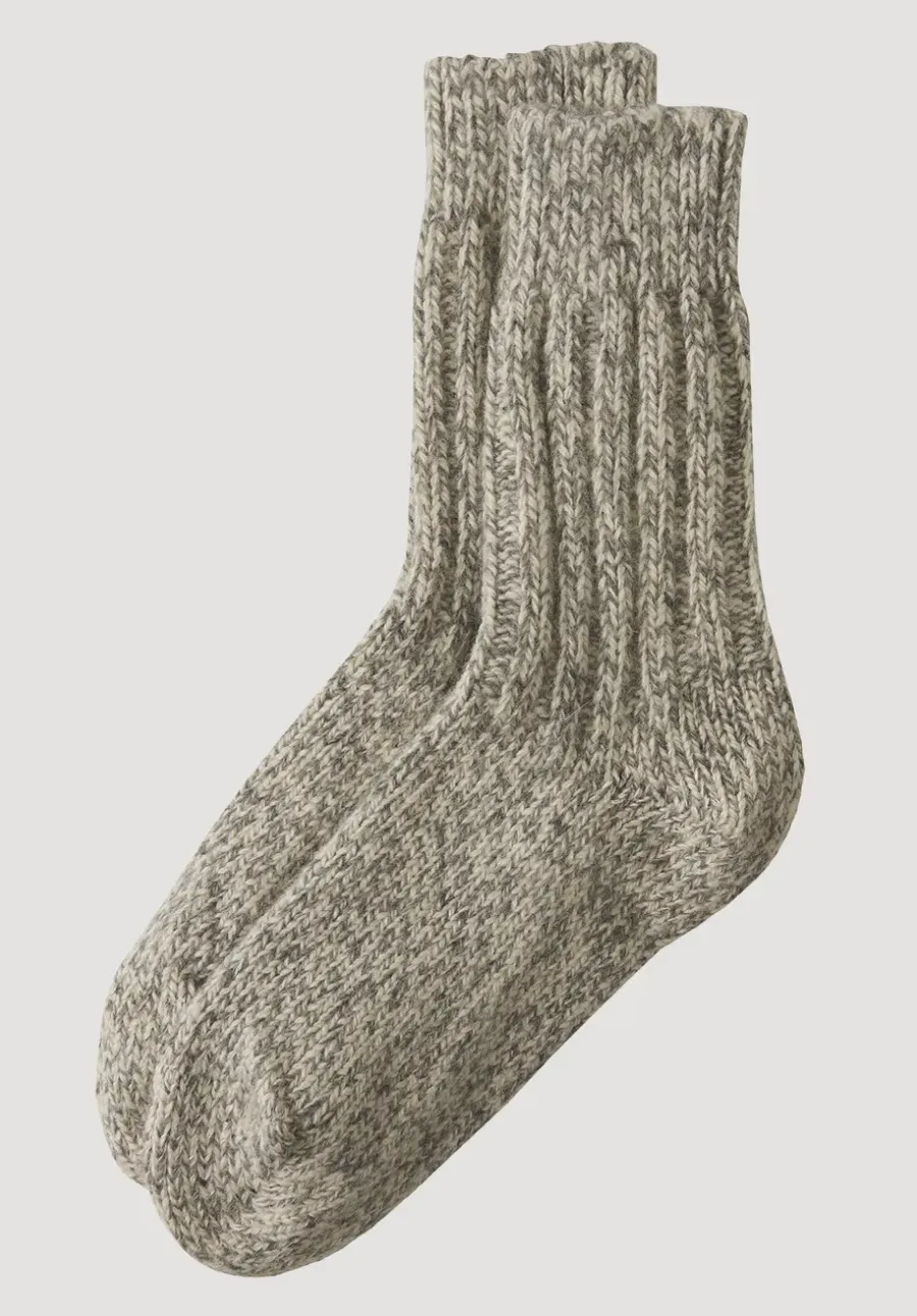 Stricksocke aus reiner Bio-Merinowolle von hessnatur