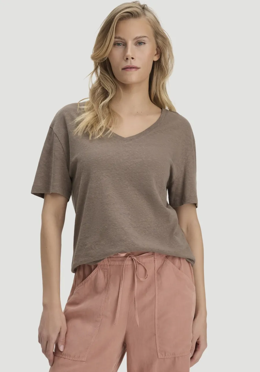 T-Shirt Oversize aus Leinen und Bio-Baumwolle von hessnatur