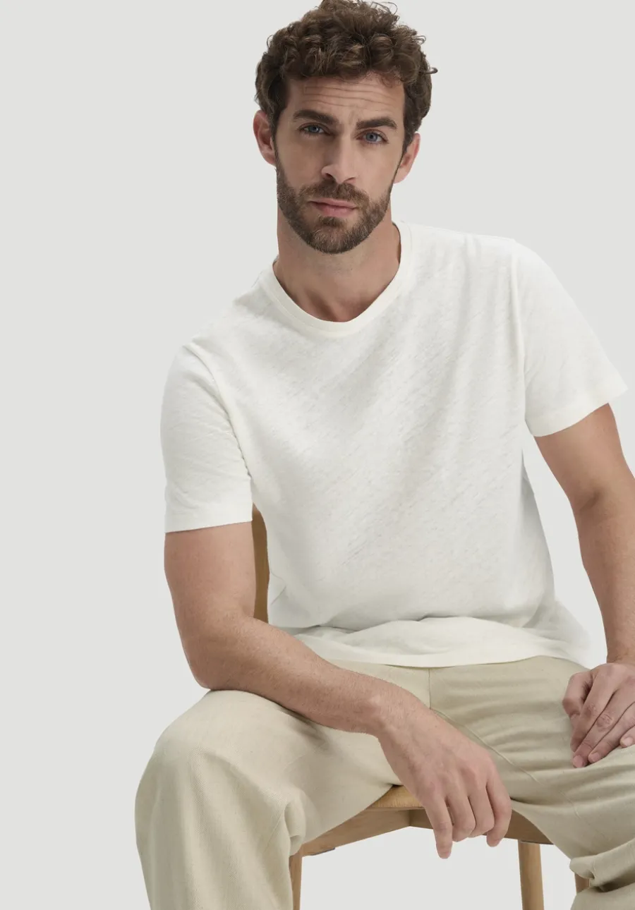 T-Shirt Regular aus Leinen und Bio-Baumwolle von hessnatur