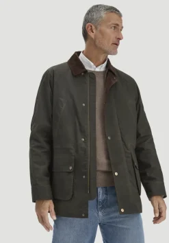 Wachsjacke Regular aus reiner Bio-Baumwolle von hessnatur