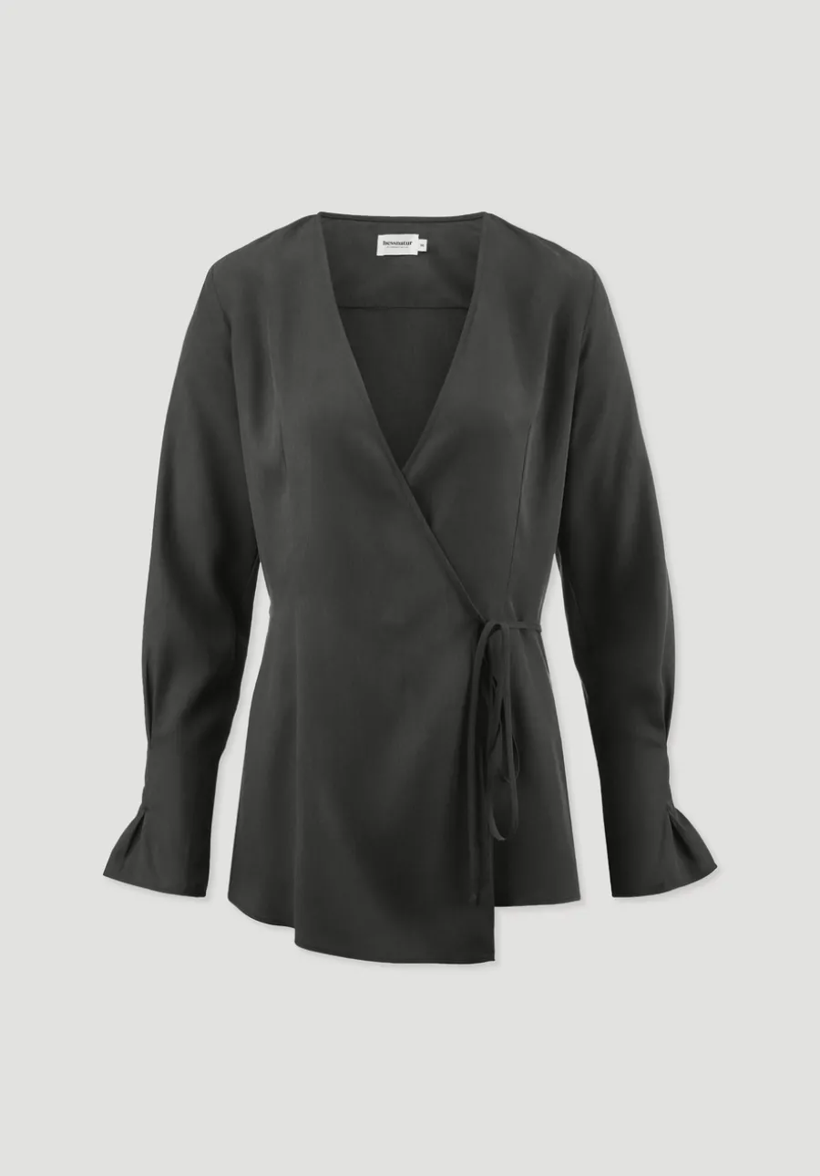 Wickelbluse Regular aus TENCEL™ Lyocell von hessnatur