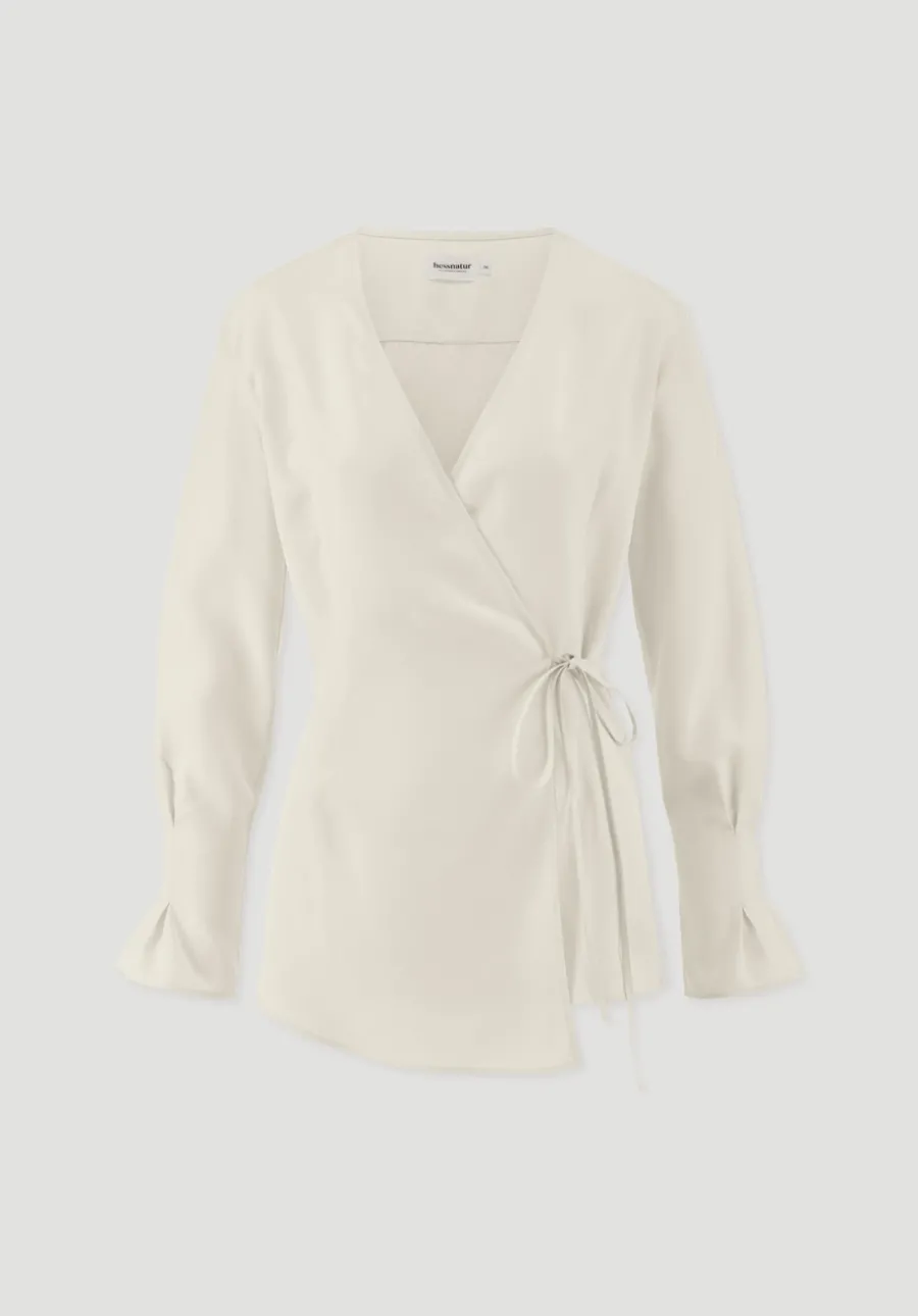 Wickelbluse Regular aus TENCEL™ Lyocell von hessnatur