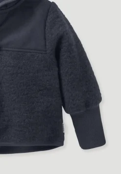 Wollfleece Jacke aus Bio-Merinowolle mit Softshell von hessnatur