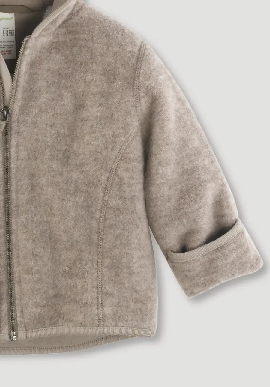 Wollfleece Jacke aus reiner Bio-Merinowolle von hessnatur