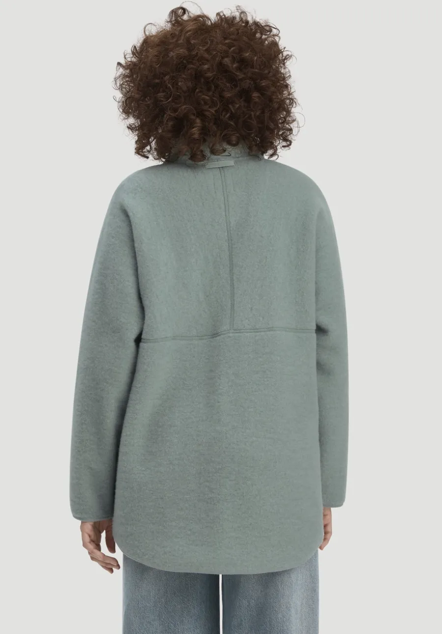 Wollfleece Jacke Oversized aus reiner Bio-Merinowolle von hessnatur