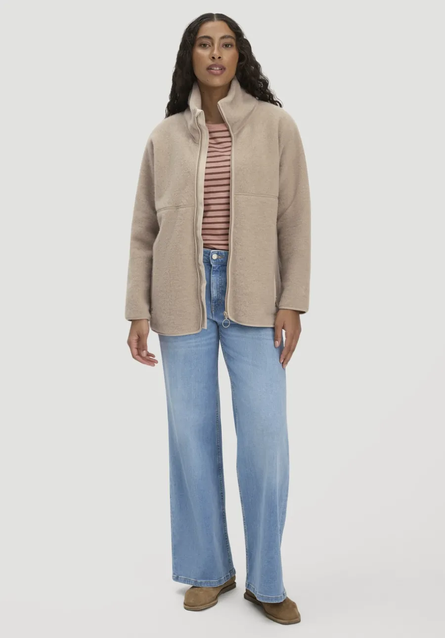 Wollfleece Jacke Oversized aus reiner Bio-Merinowolle von hessnatur