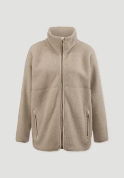 Wollfleece Jacke Oversized aus reiner Bio-Merinowolle von hessnatur