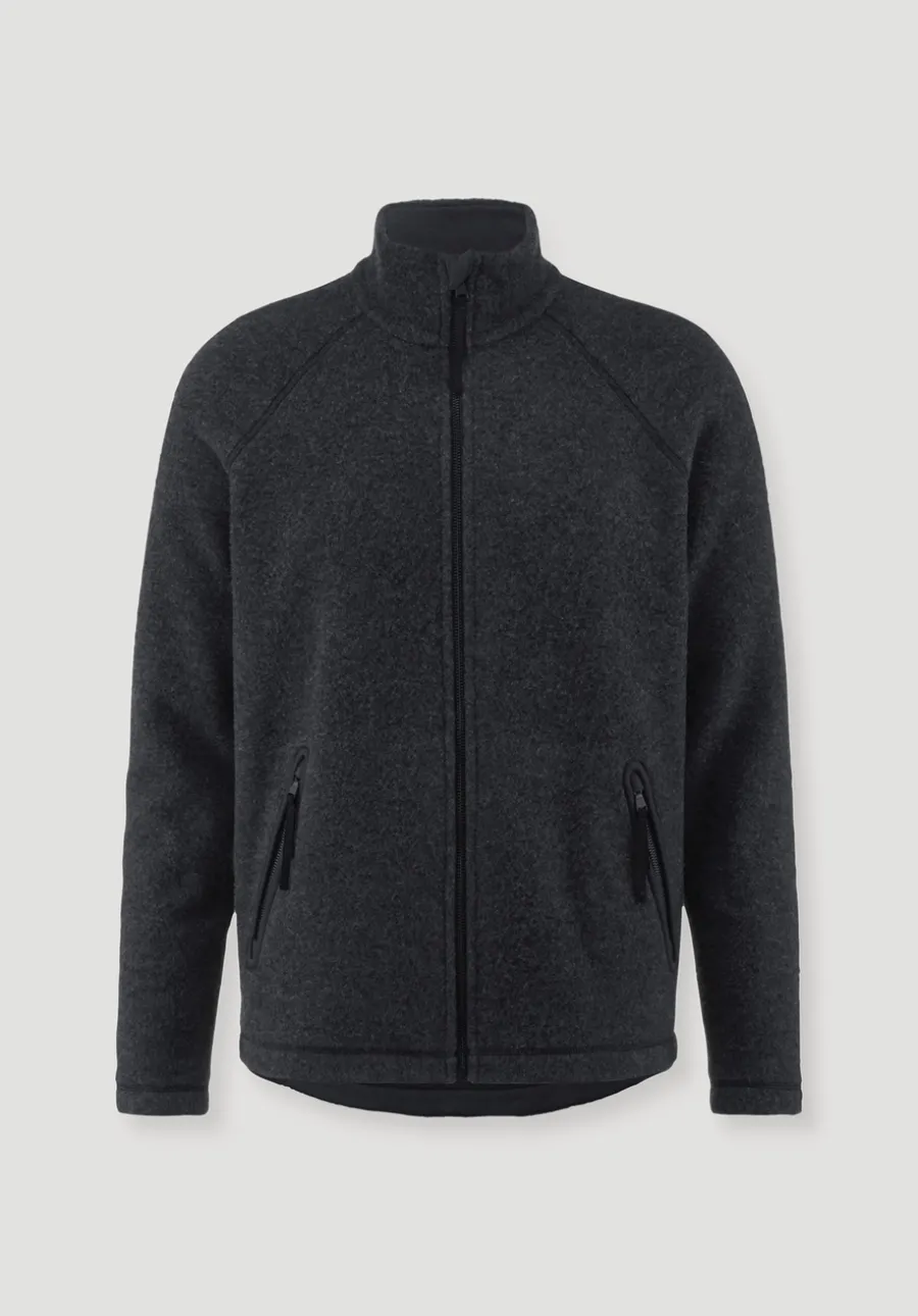 Wollfleece Jacke Regular aus reiner Bio-Merinowolle von hessnatur