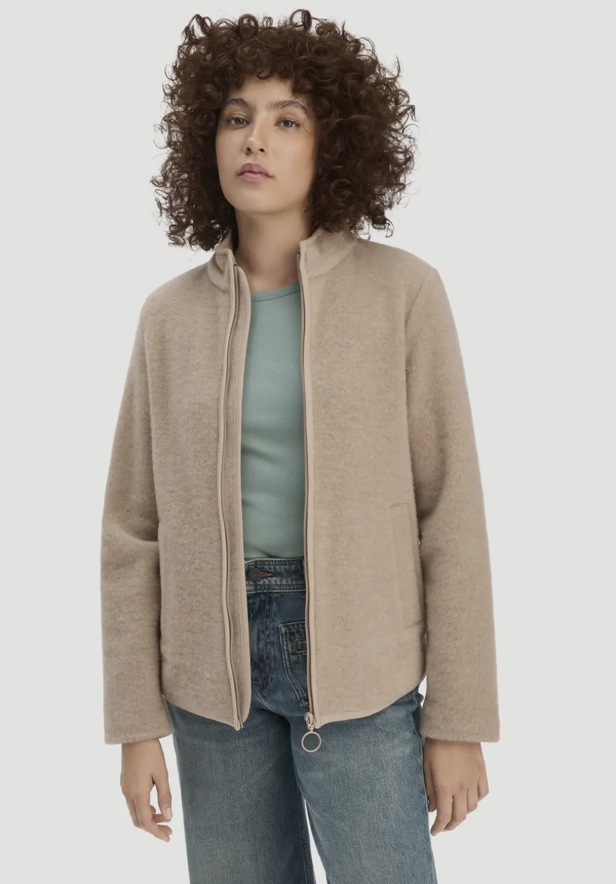 Wollfleece Jacke Regular aus reiner Bio-Merinowolle von hessnatur