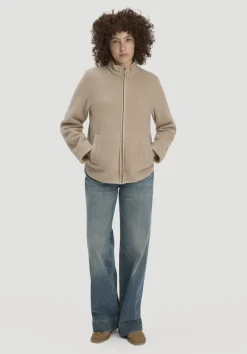 Wollfleece Jacke Regular aus reiner Bio-Merinowolle von hessnatur