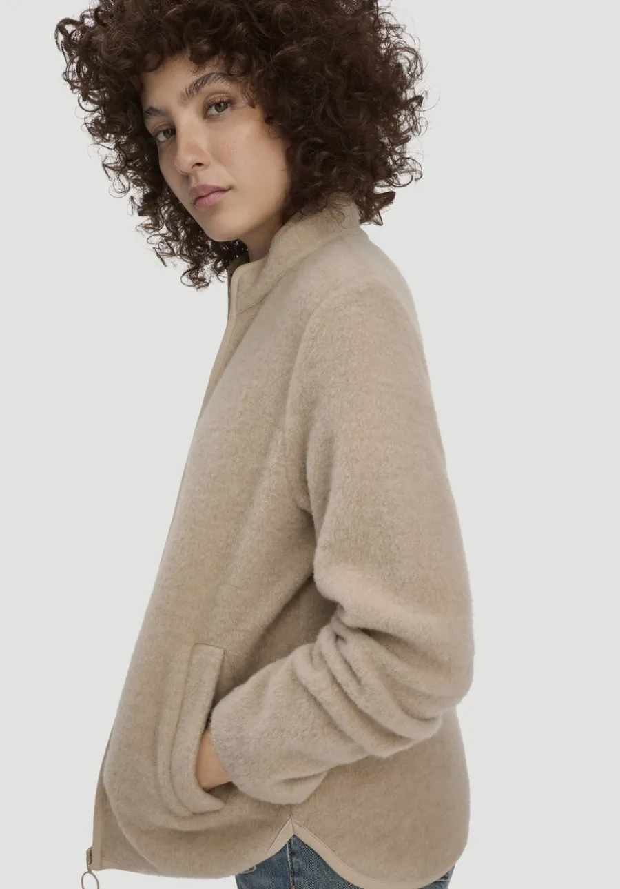Wollfleece Jacke Regular aus reiner Bio-Merinowolle von hessnatur