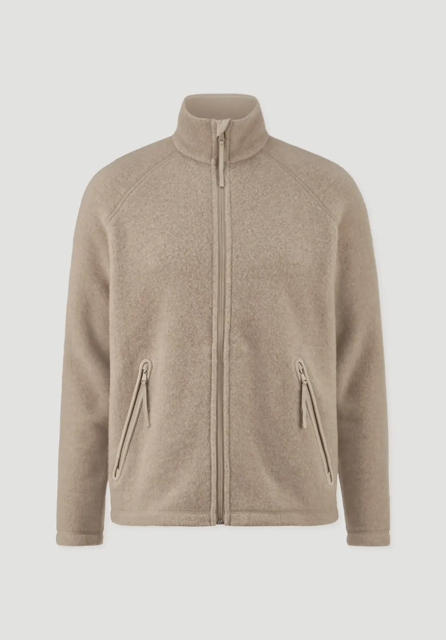 Wollfleece Jacke Regular aus reiner Bio-Merinowolle von hessnatur