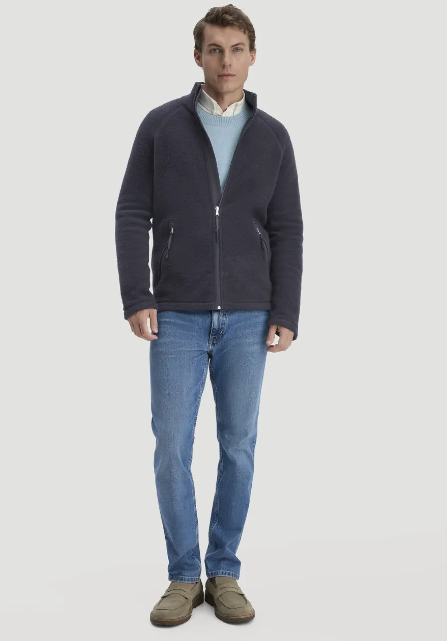 Wollfleece Jacke Regular aus reiner Bio-Merinowolle von hessnatur
